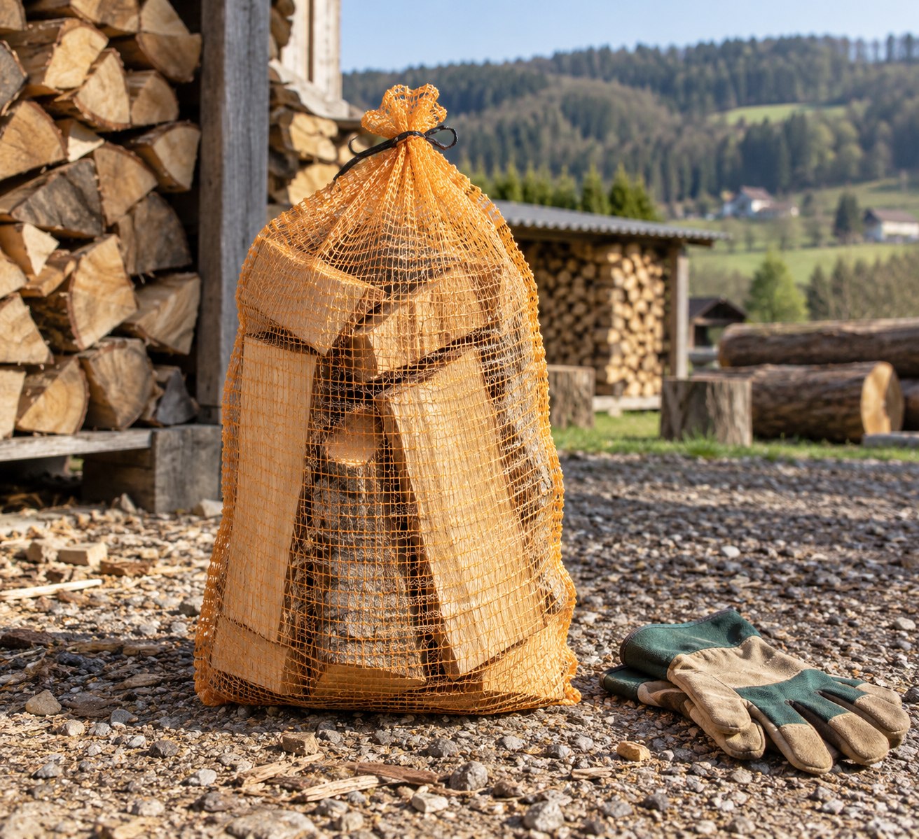 Beispielbild: Brennholz im Sack